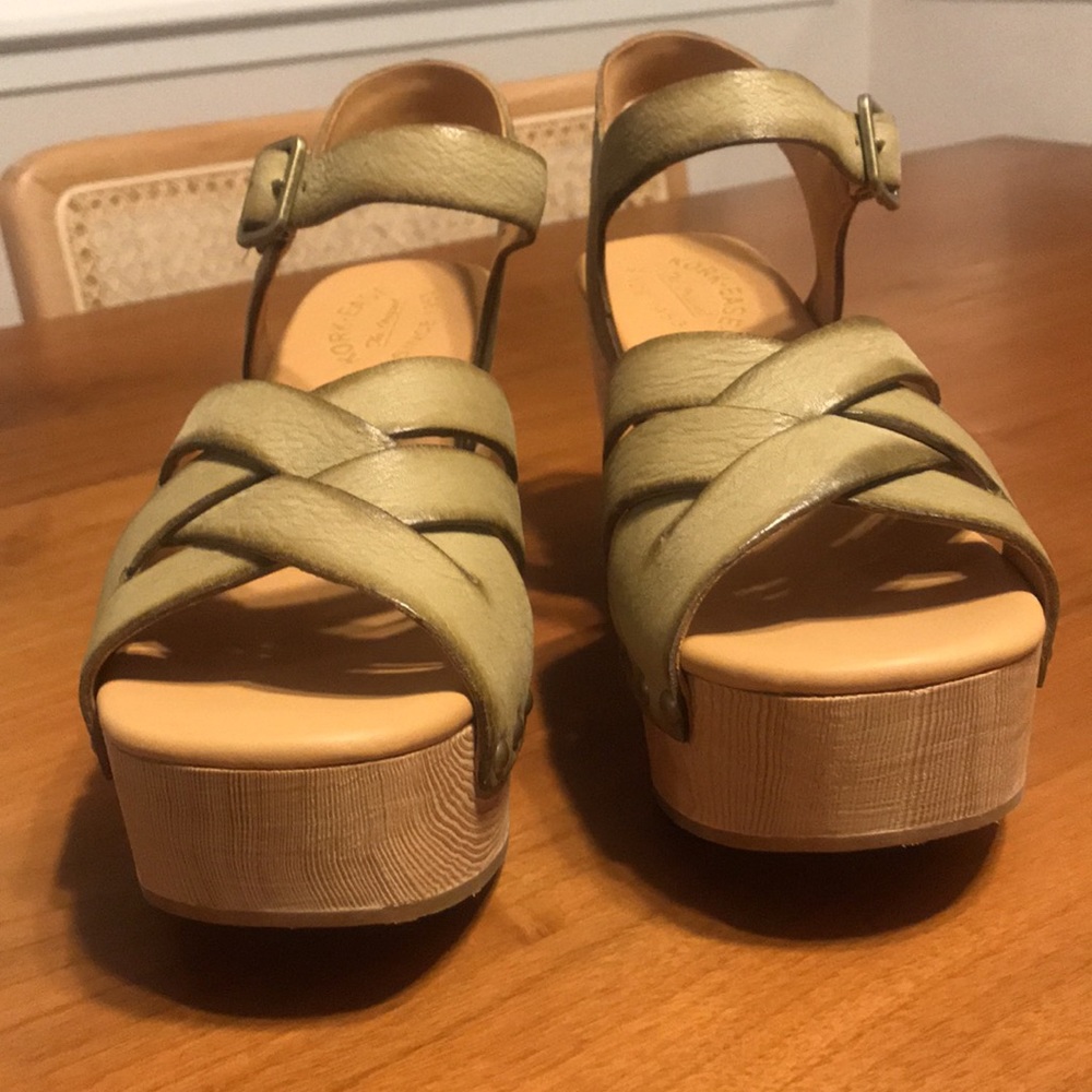 Kork-Ease Wasau Platform Sandals, light green, size 9 (40.5) - Picture 4 of 7